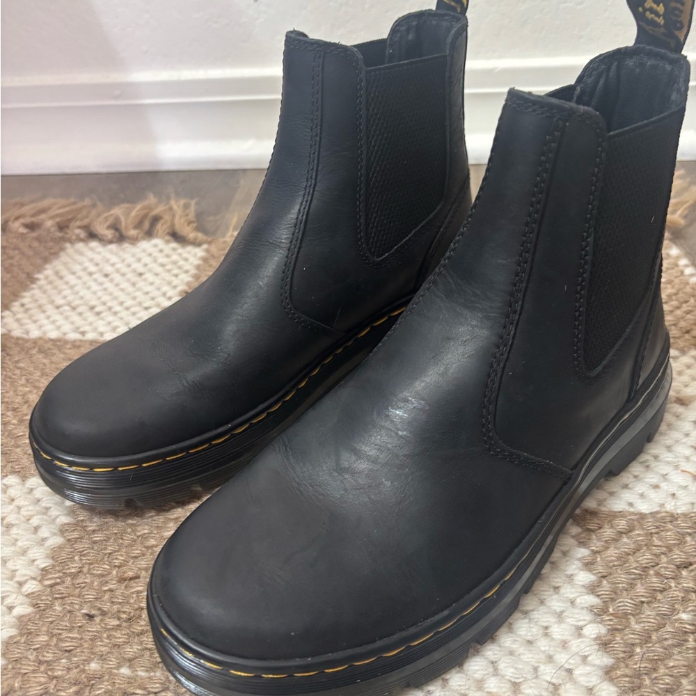 Dr. Martens Black Leather Ankle Boots